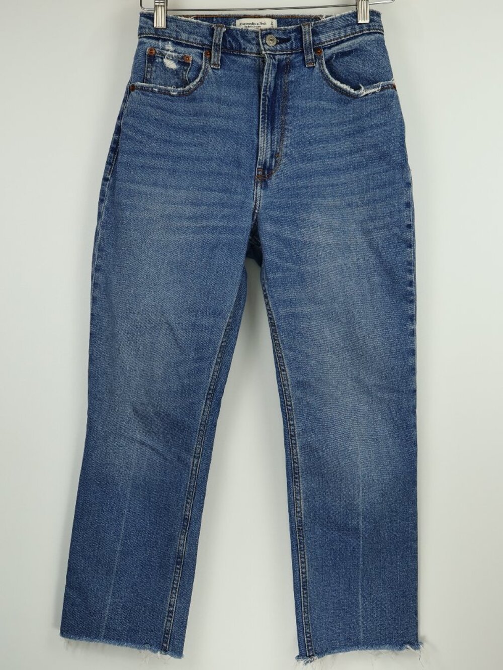 Abercrombie & Fitch Womens 27 4 Ankle Straight Ultra High Rise Jeans Denim Pants